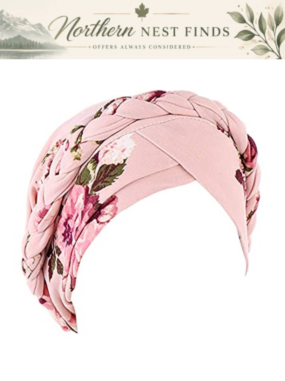 Cotton Blend Jersey Turban Head Wrap Beanie for Women Handmade Slouchy